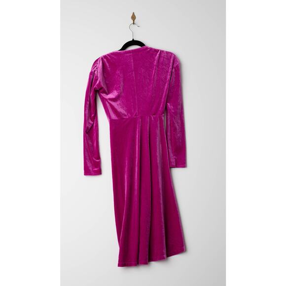 Atlein x RTR Pink Velvet Ruched Dress - Picture 5 of 8